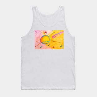 abstract in orange Tank Top